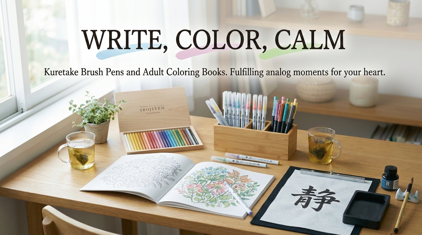 Japanese calligraphy and coloring guide