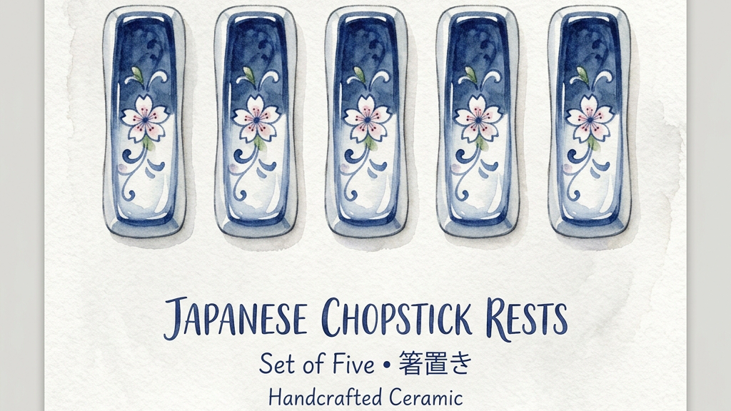 Comparison of a uniform matched chopstick rest set (left) with a personal mix-and-match collection from different regions (right)