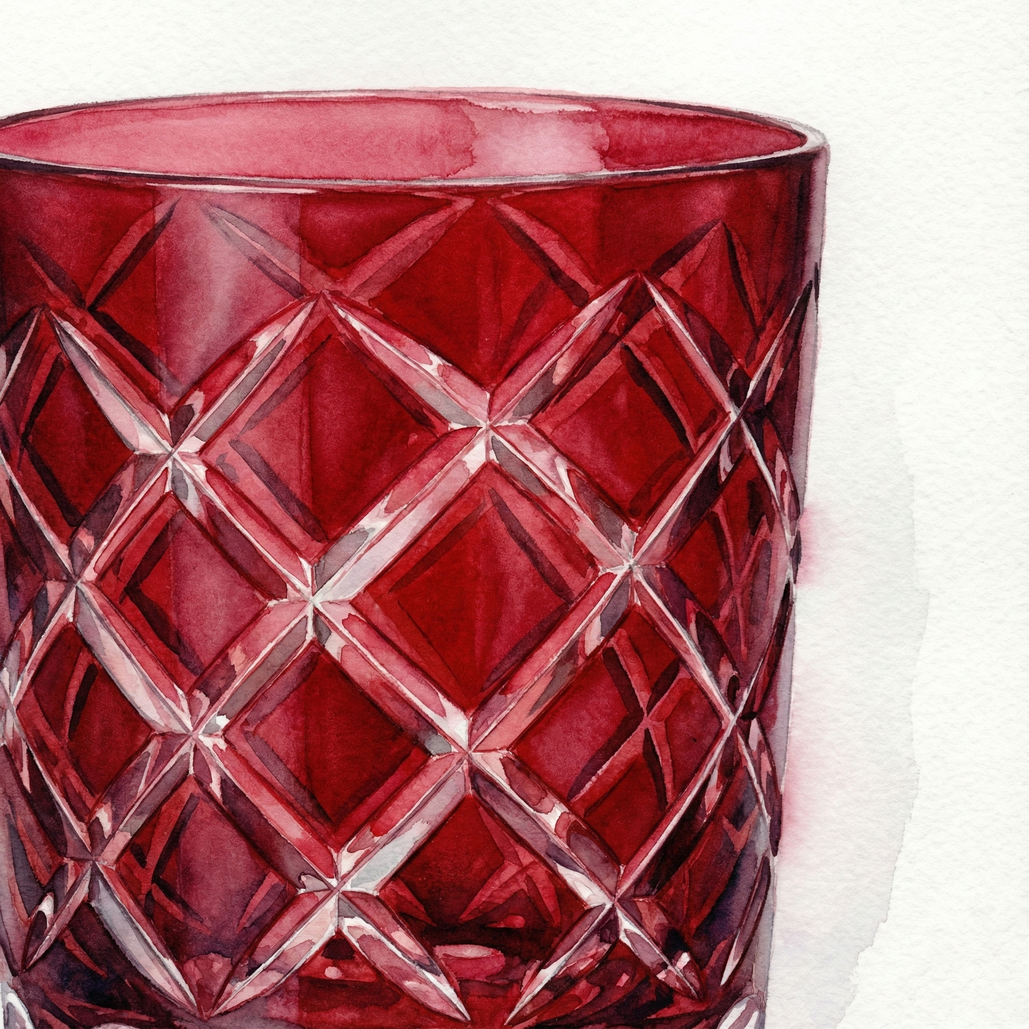 Yarai bamboo-fence pattern on Edo kiriko glass