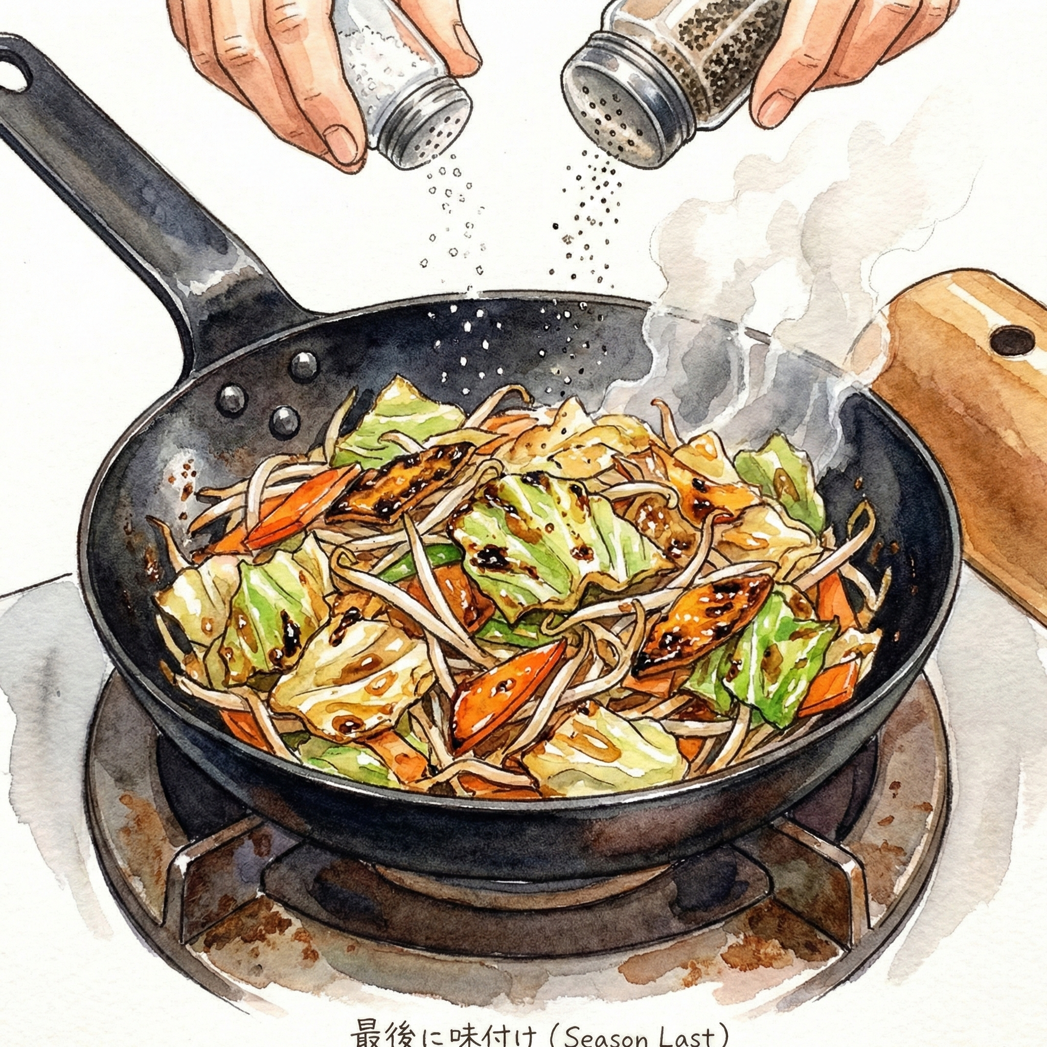Add salt and seasoning at the end of cooking, not during