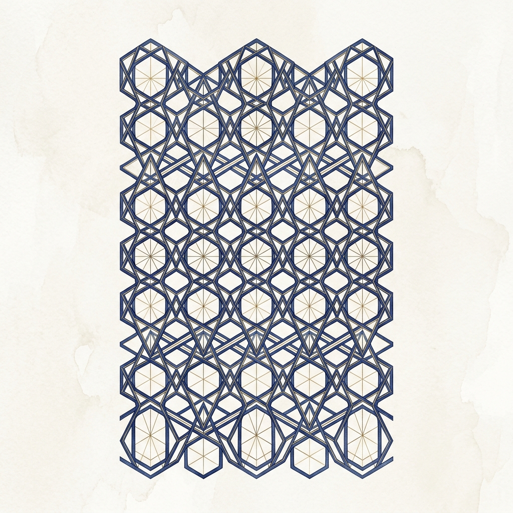 Rokkakukagome overlapping hexagonal basket-weave pattern on kiriko glass