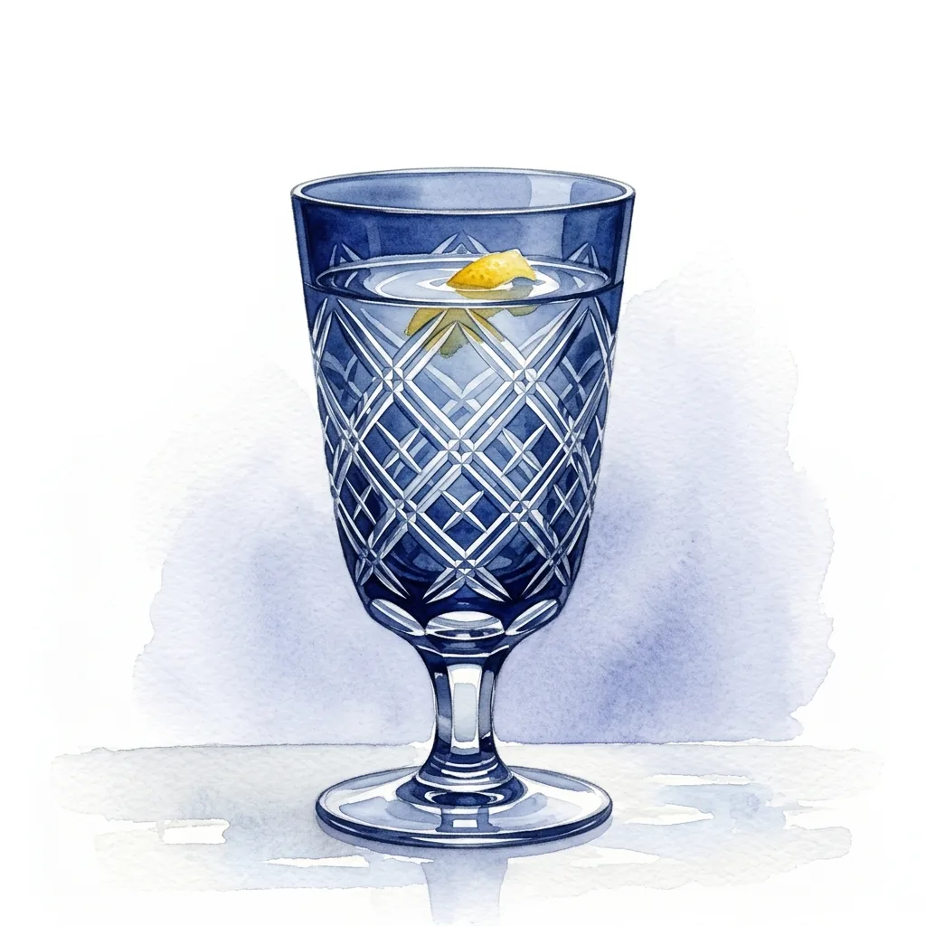 Yarai diagonal lattice pattern on kiriko glass