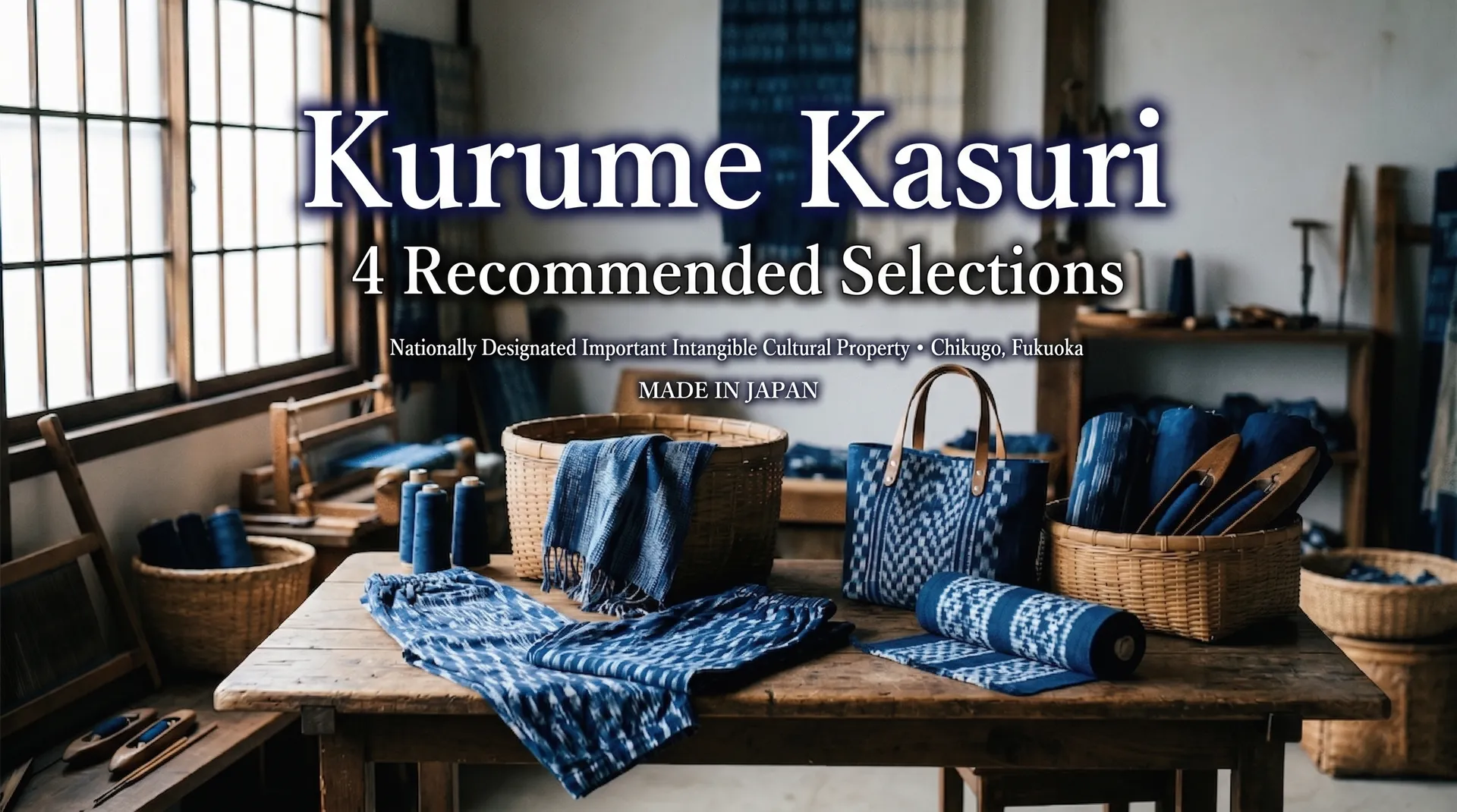 Guide to Kurume kasuri indigo textiles