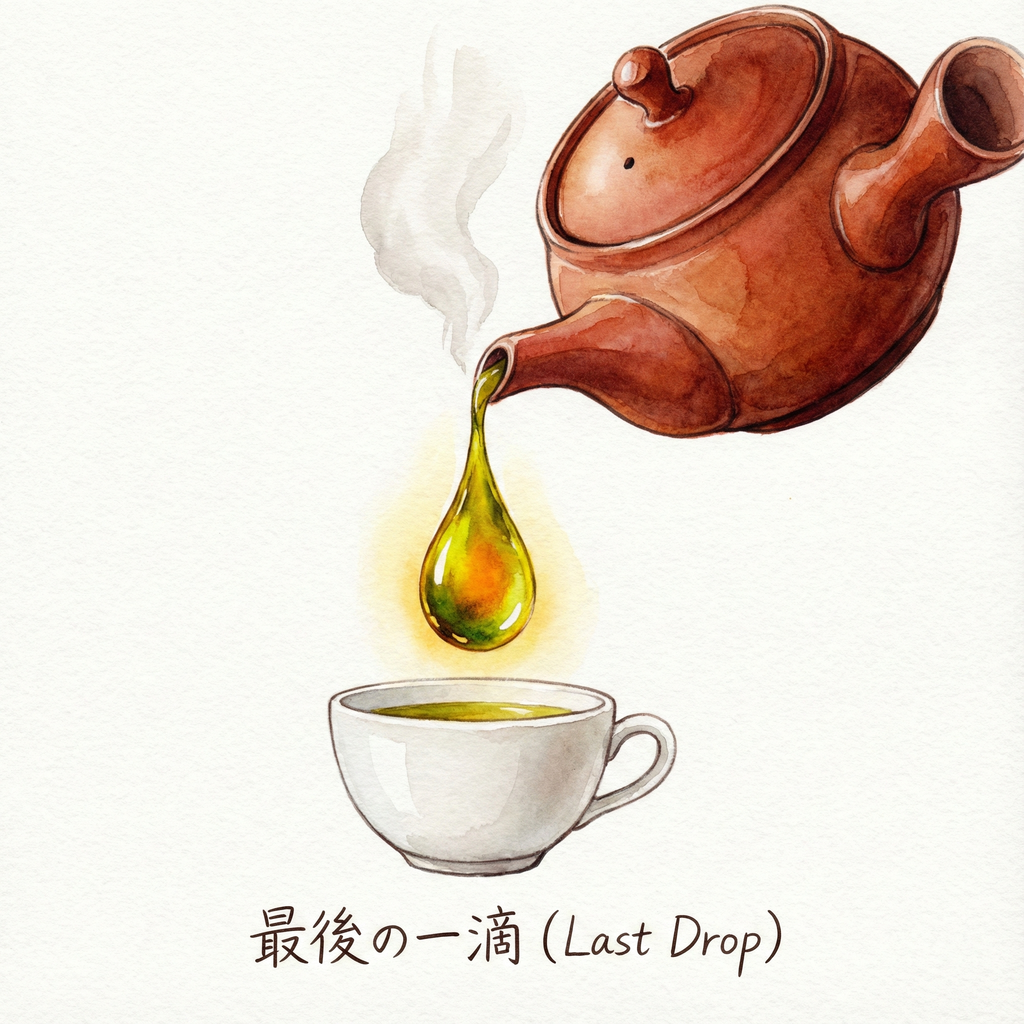 A Japanese kyusu teapot pouring tea