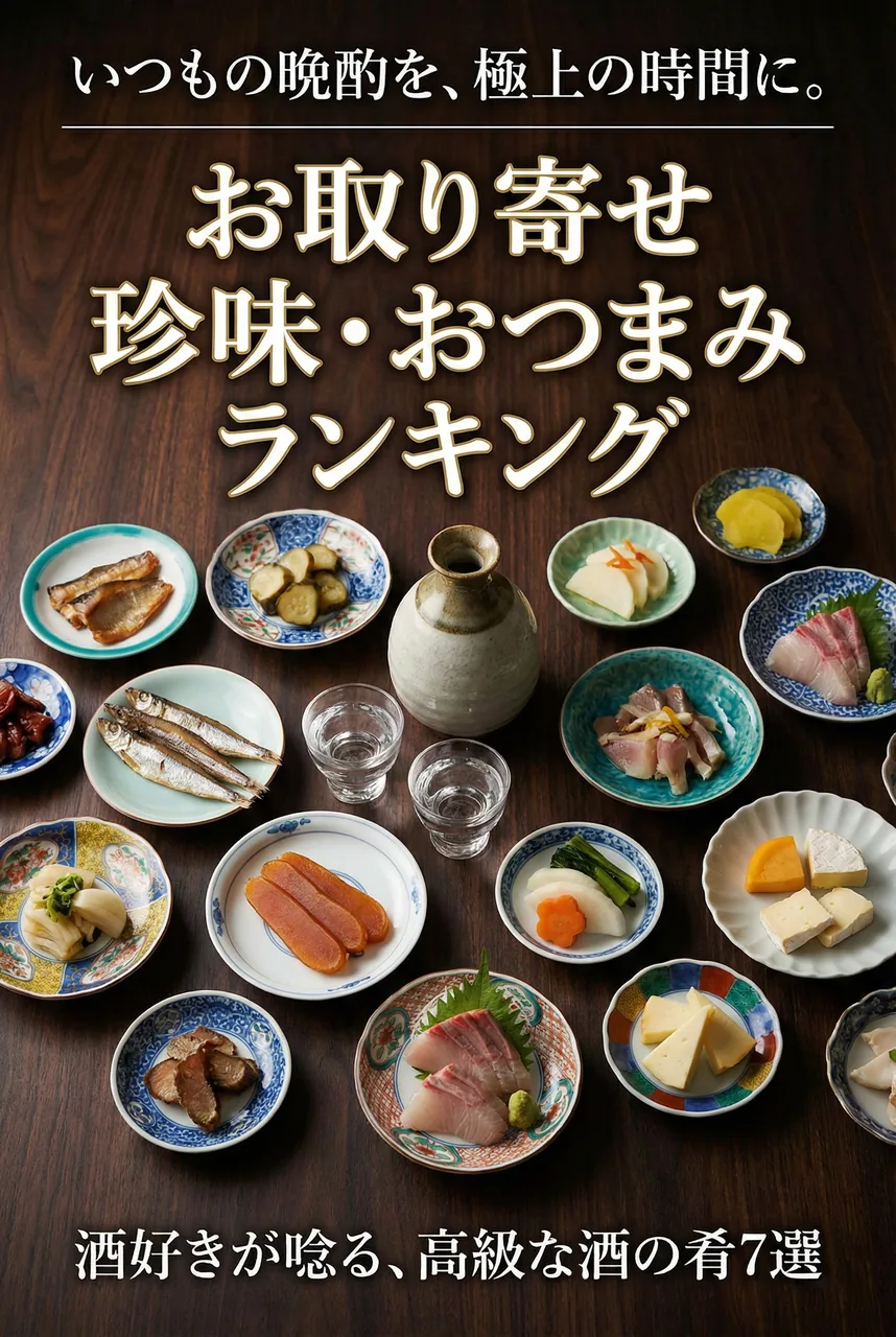 A home drinking setup with Japanese tsumami and sake
