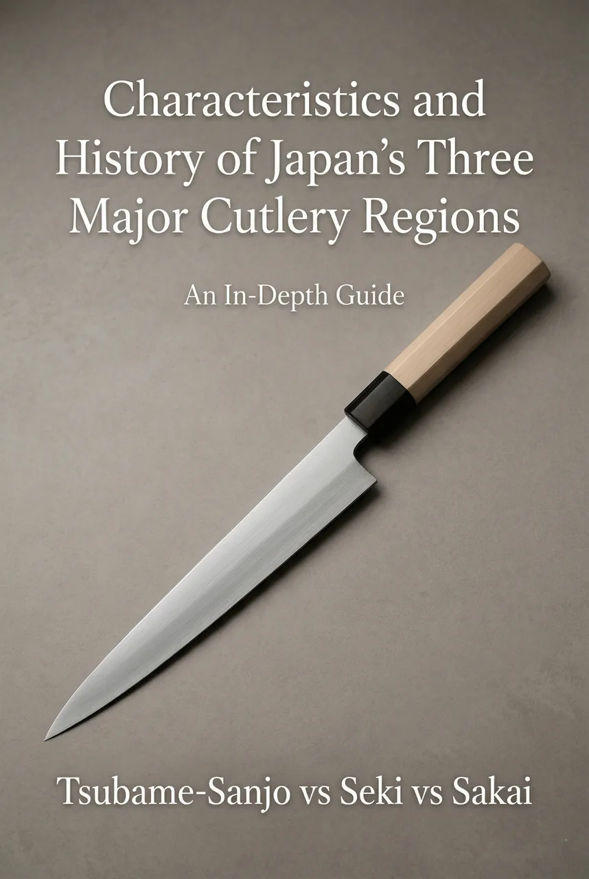 Japan's three knife-making regions — Sakai, Seki, and Tsubame-Sanjo — each with a distinct tradition and craft identity