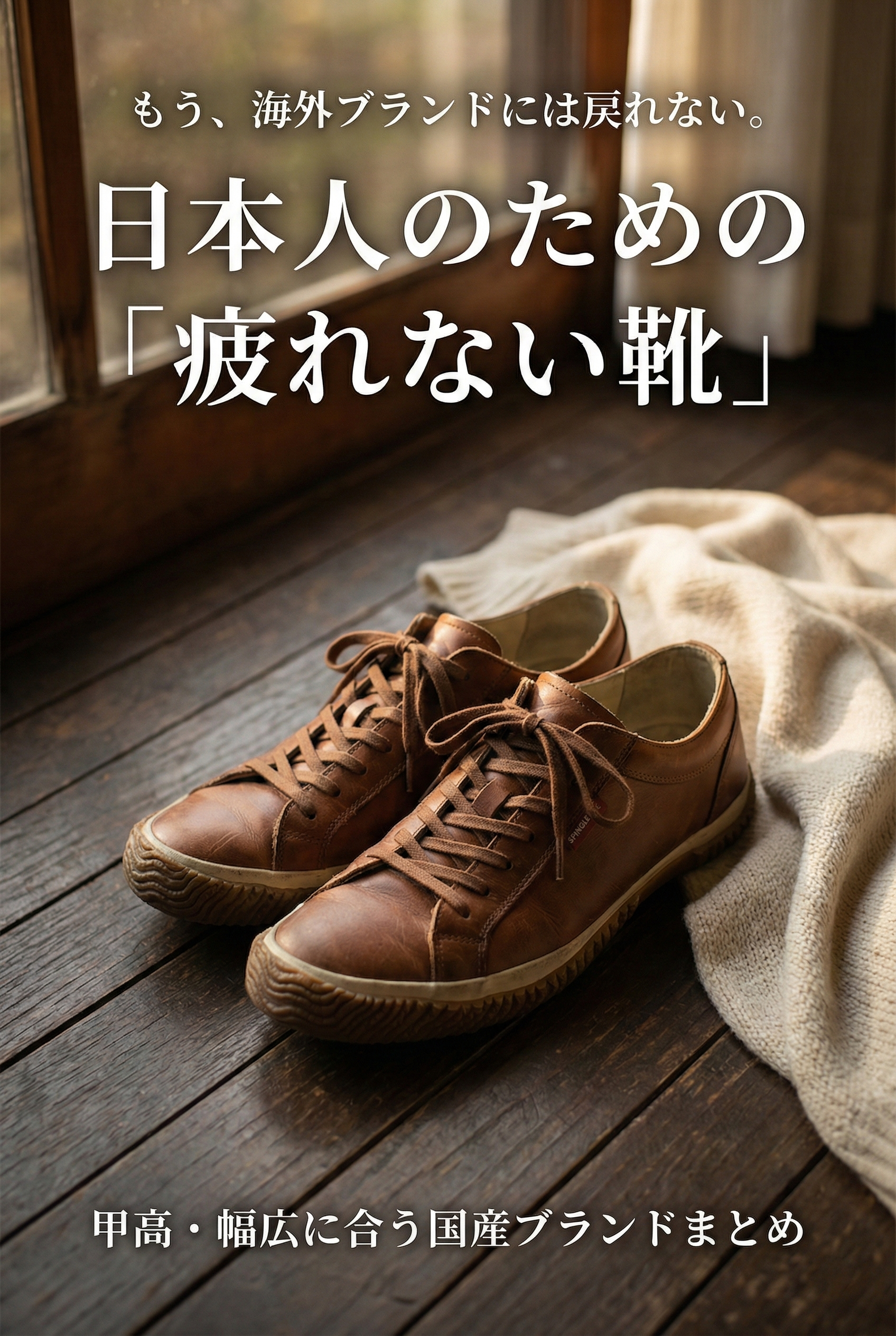 A pair of well-worn leather sneakers alongside shoe care tools
