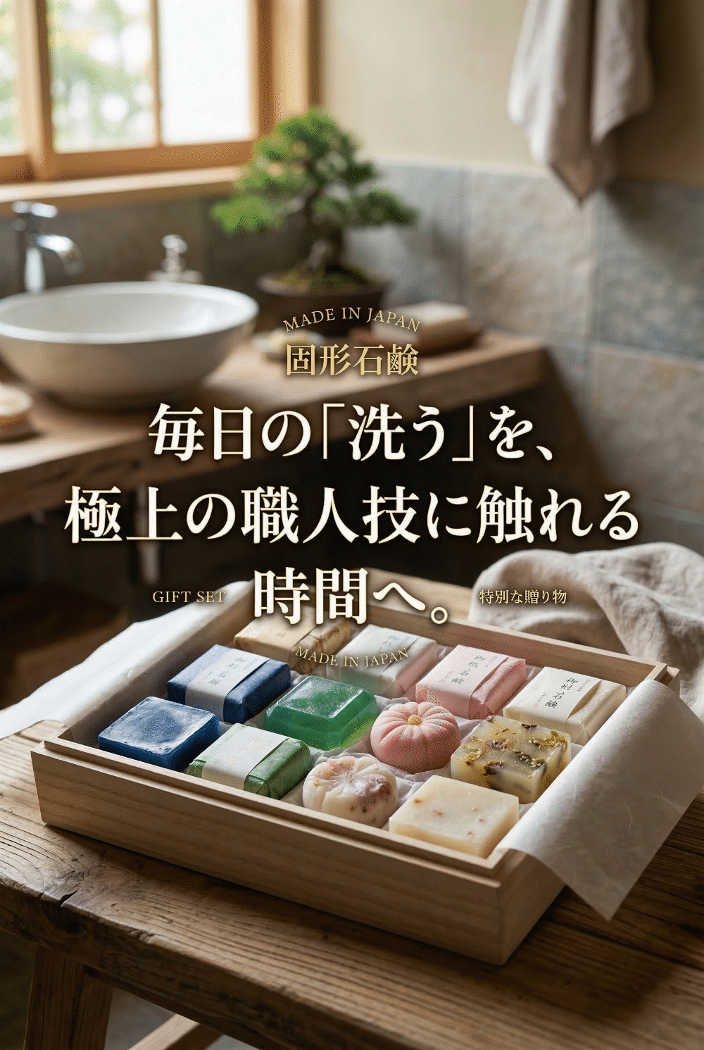 Japanese artisan bar soap selection — skin-friendly, eco-conscious, made to last