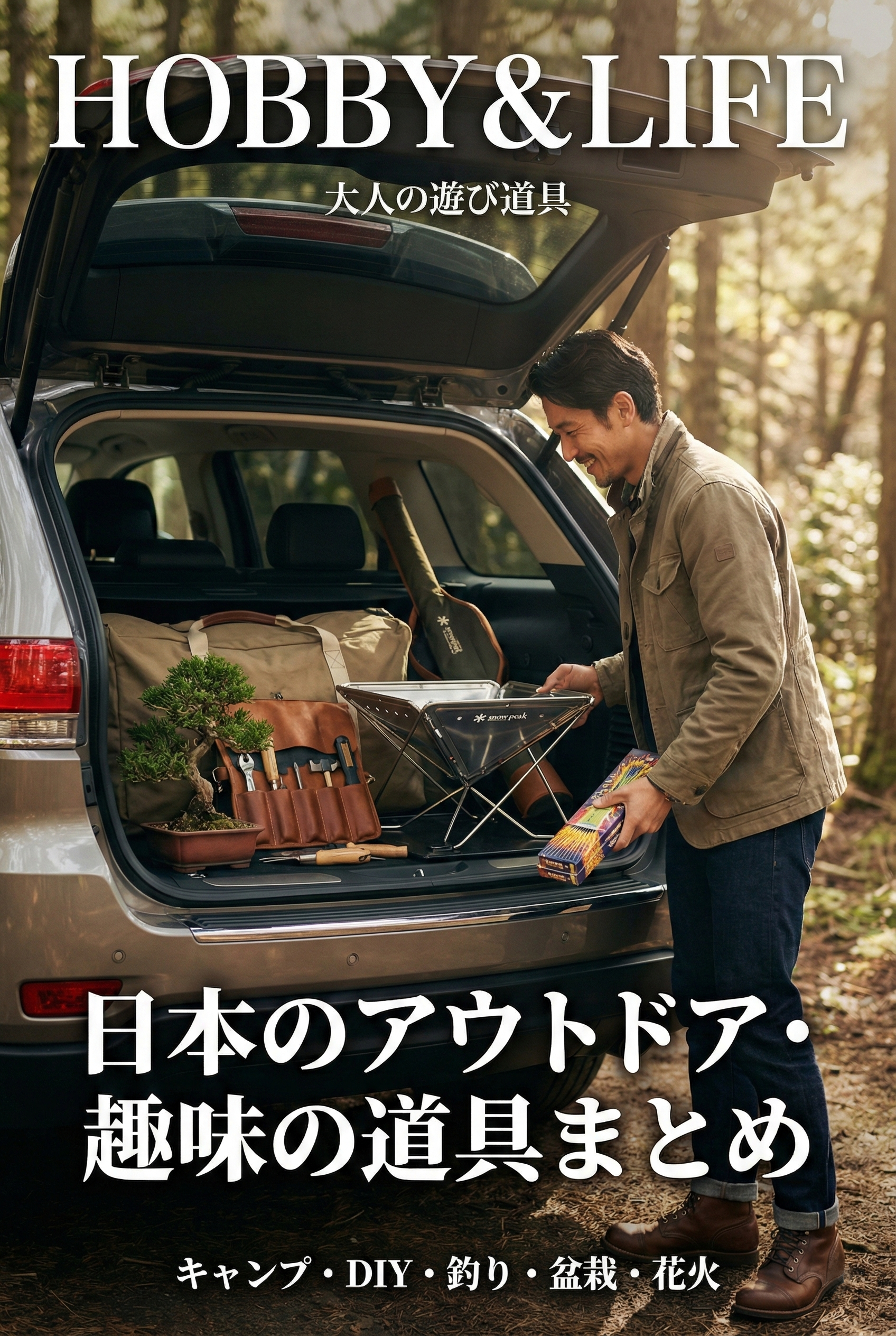 A bright weekend morning — loading favorite tools into a car, full of anticipation for the day ahead
