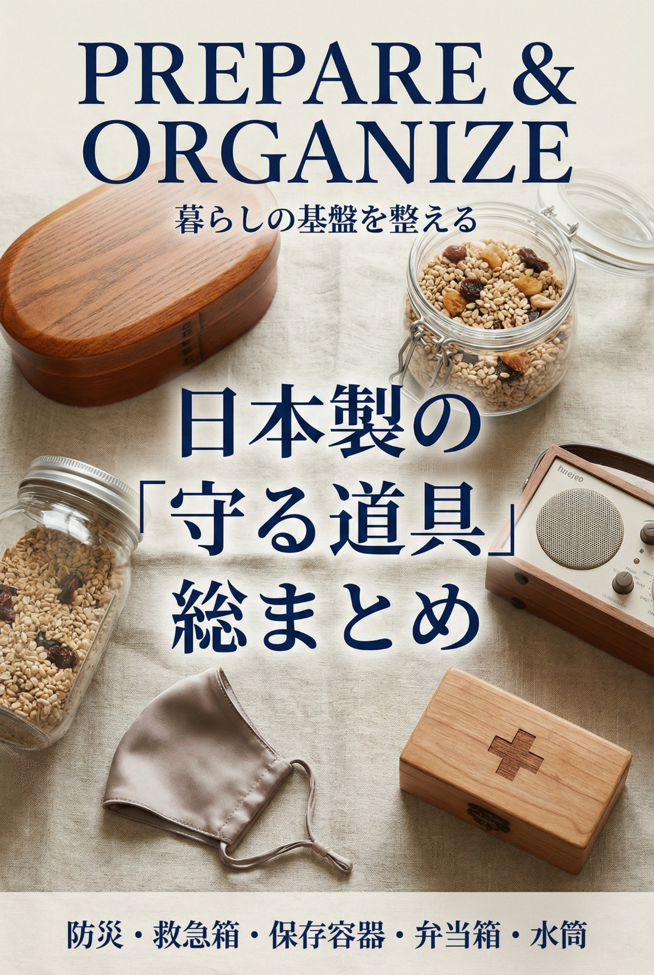 Natural light falling on a clean kitchen counter with Noda Horo containers, a wooden medicine box, and a stainless water bottle neatly arranged