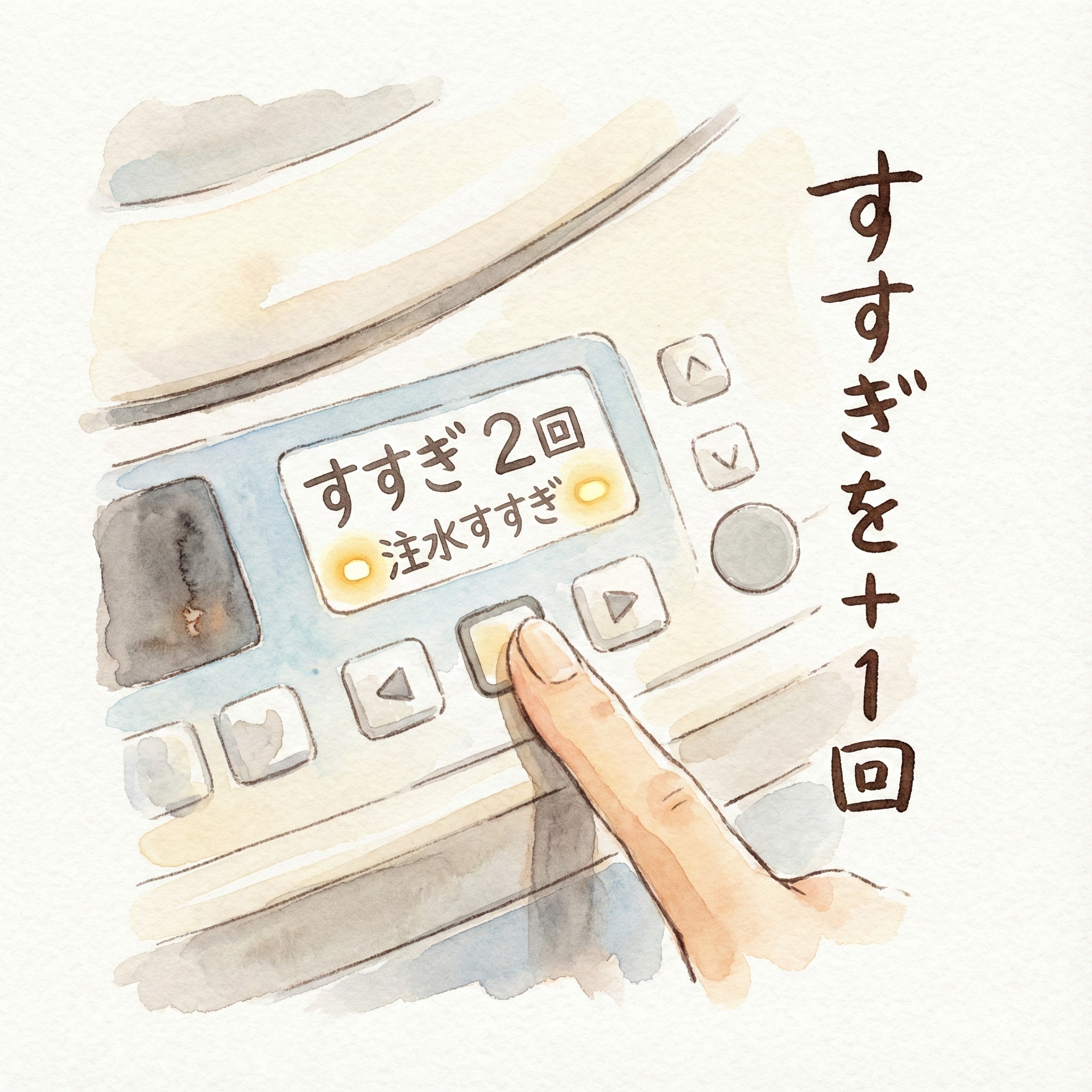 Illustration of adjusting a washing machine dial to add one extra rinse cycle