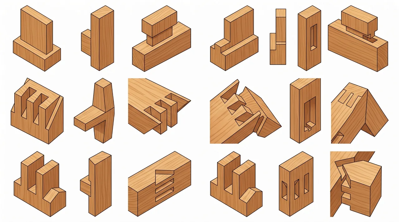 Traditional Japanese wood joinery technique fitting two pieces together like a puzzle without nails