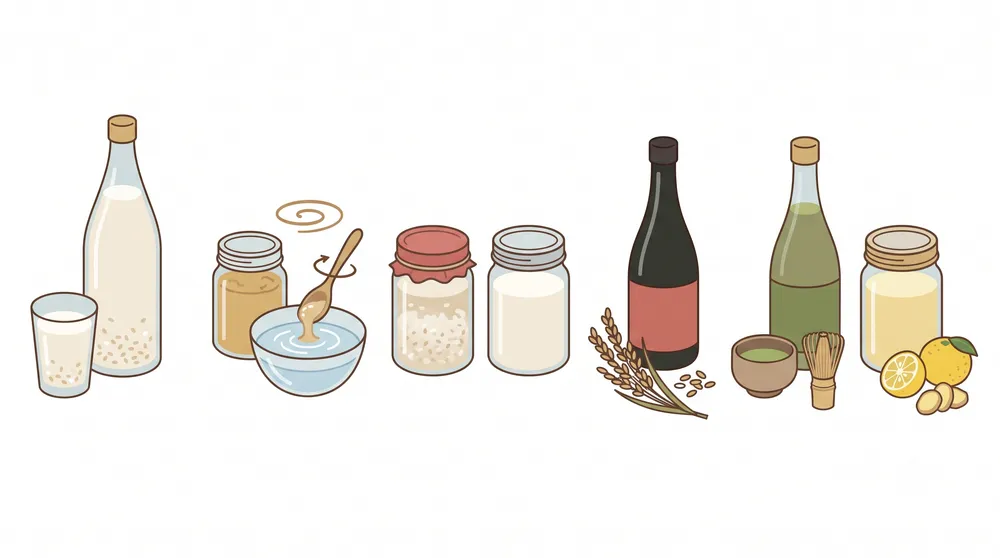 Straight-to-drink and concentrated amazake compared