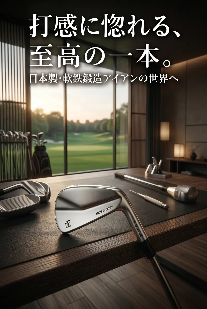 Summary infographic of Japanese forged golf irons: makers, forging versus casting, heads-only buying and rust care