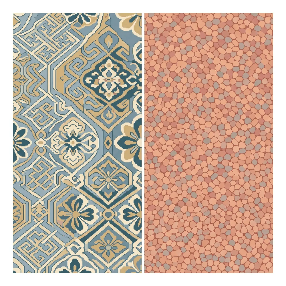 Hand-woven and machine-woven silk compared for density and thickness