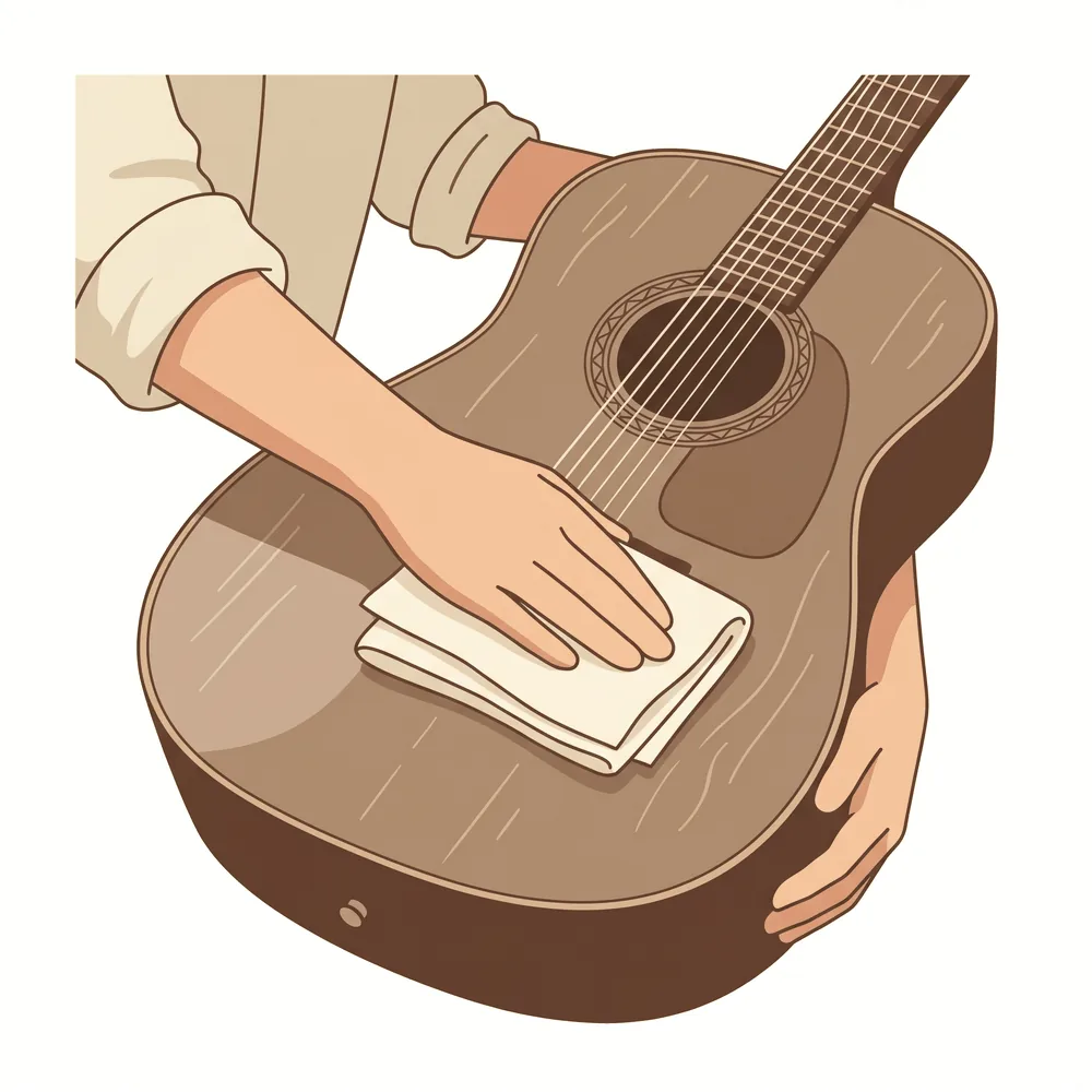 A vintage Japanese-built acoustic guitar from the 1970s, now sought after as a collectable instrument