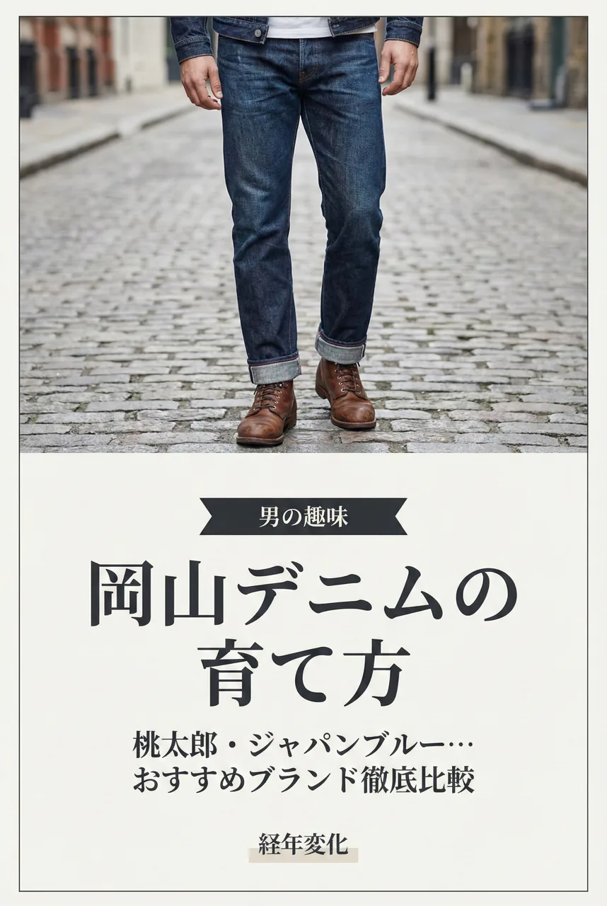 岡山デニムの育て方イメージ｜色落ちを楽しむ一生モノのジーンズの画像