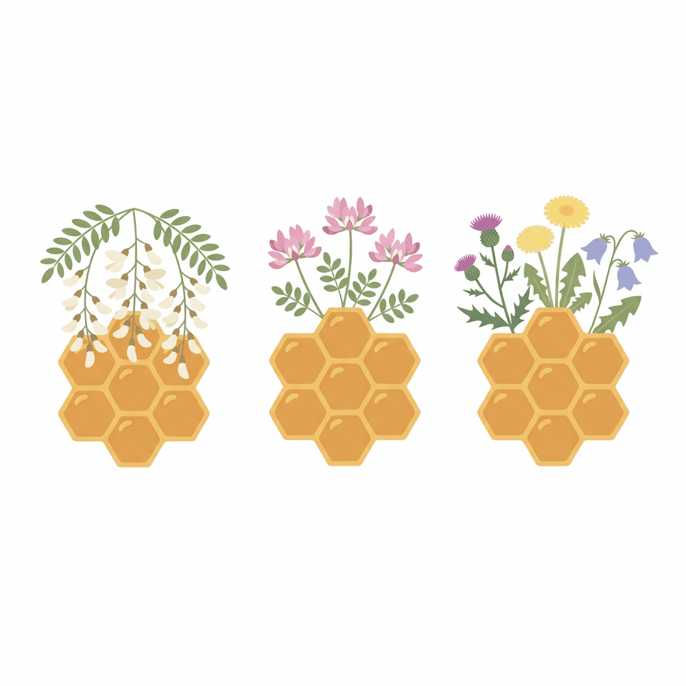 アカシア、レンゲ、百花蜜の花の違いと特徴