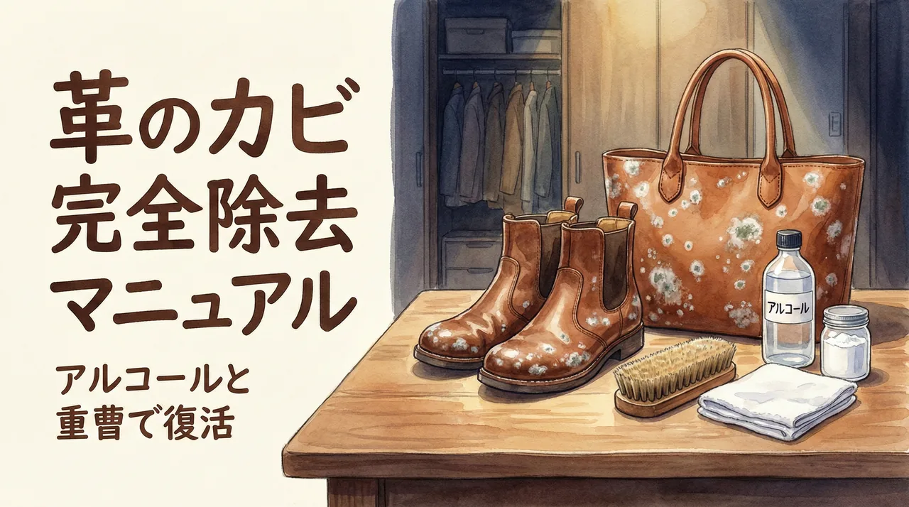 革のカビ取り方と対策｜アルコールはOK？財布・靴を完全復活させる手順のサムネイル画像