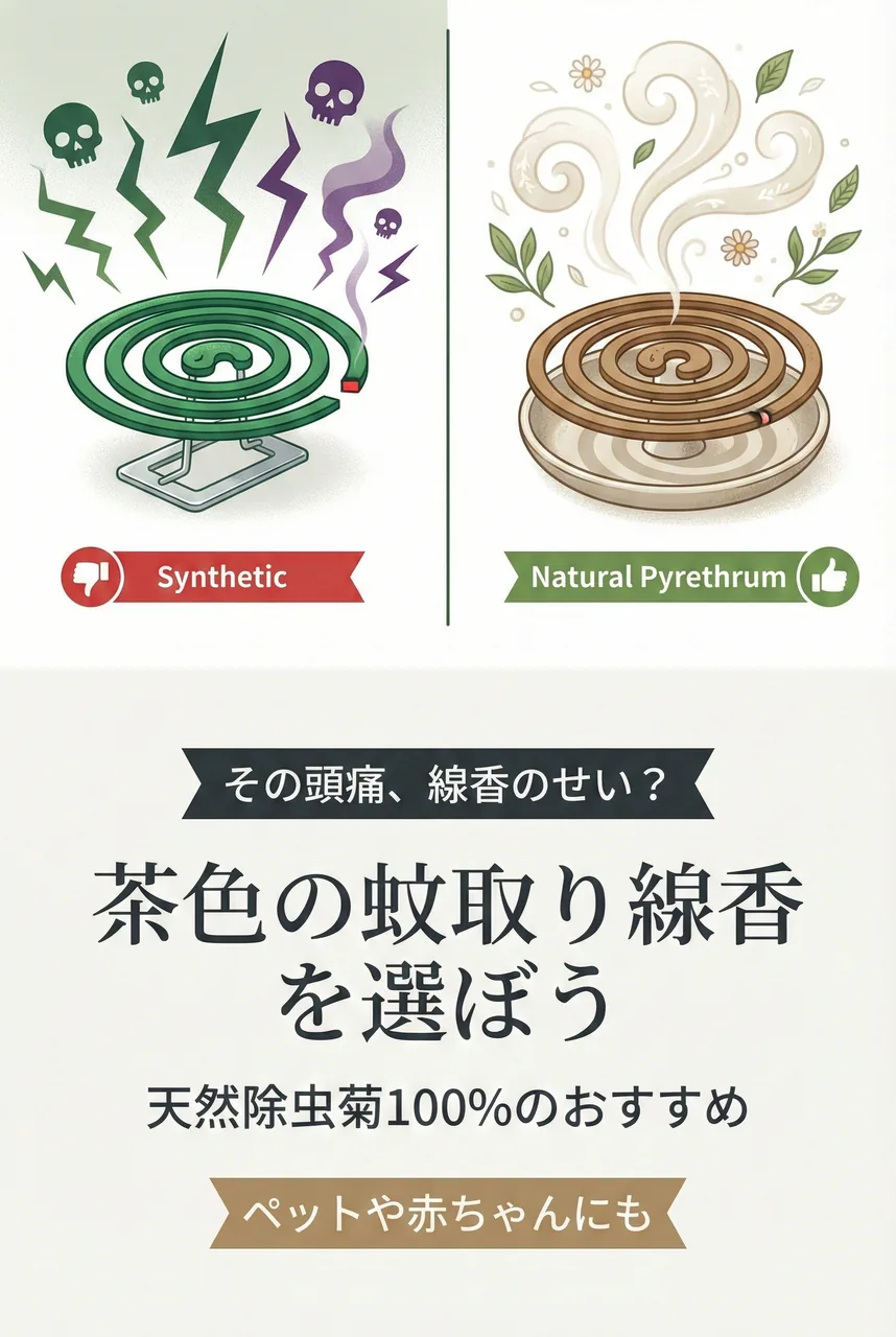 日本の縁側で蚊遣り豚から細い煙が立ち上り、風鈴が揺れている夏の情景