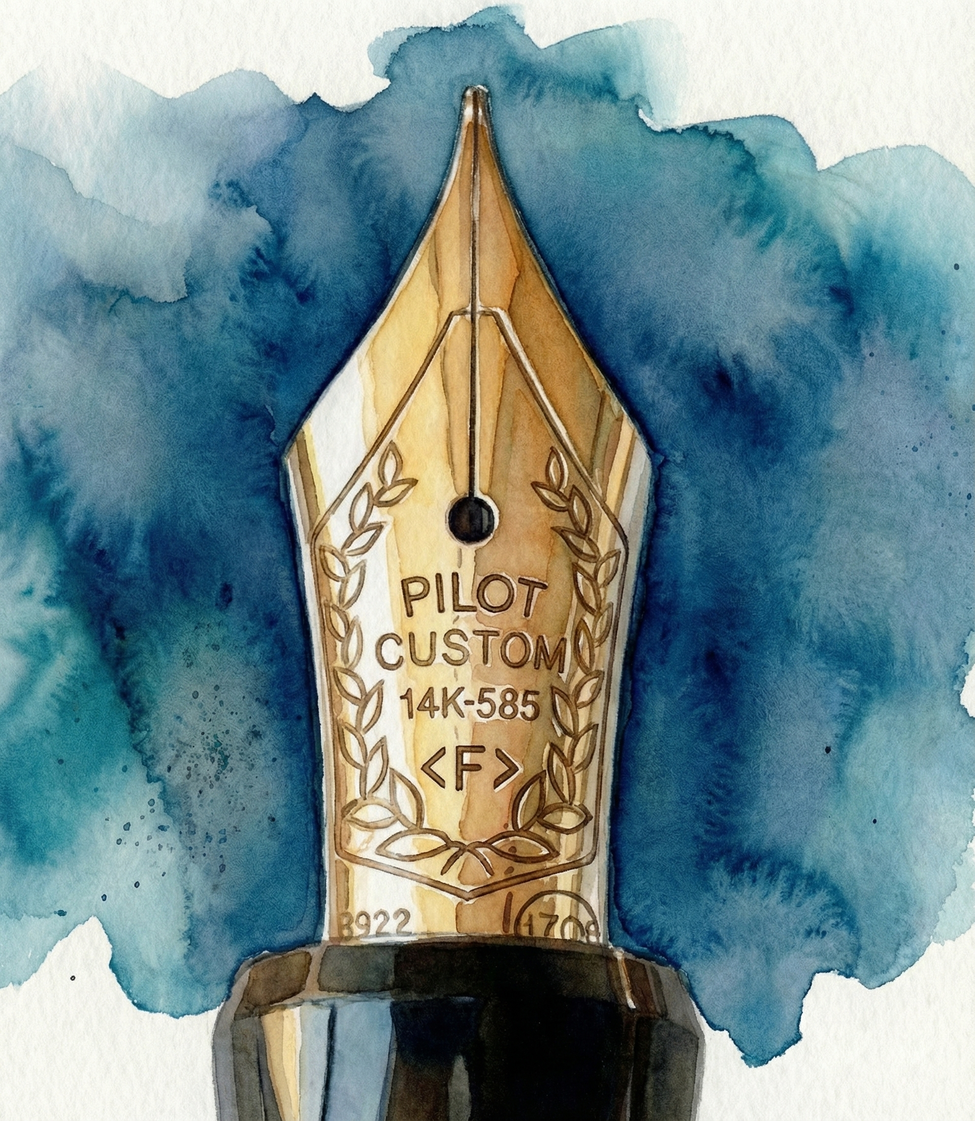 パイロット万年筆の代表モデル「カスタム74」のペン先アップ