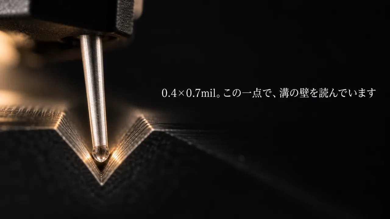 レコード針ガイド