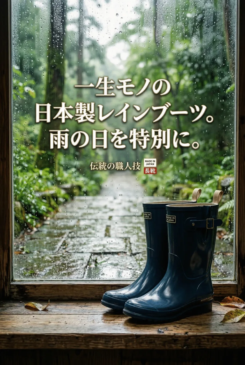 一生モノの日本製レインブーツで、雨の日を特別に。