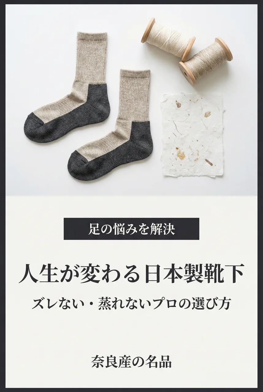 ビジネス用からカジュアル用まで並んだ日本製靴下のコレクション