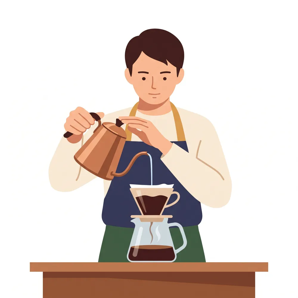 職人の手技を家電が再現しているイメージイラスト