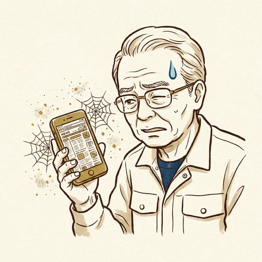 スマホで見づらい古いホームページ