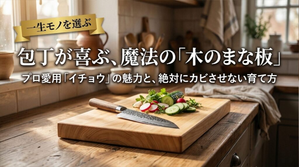 一生モノ】包丁が喜ぶ「イチョウのまな板」。プロが選ぶ理由と、絶対に