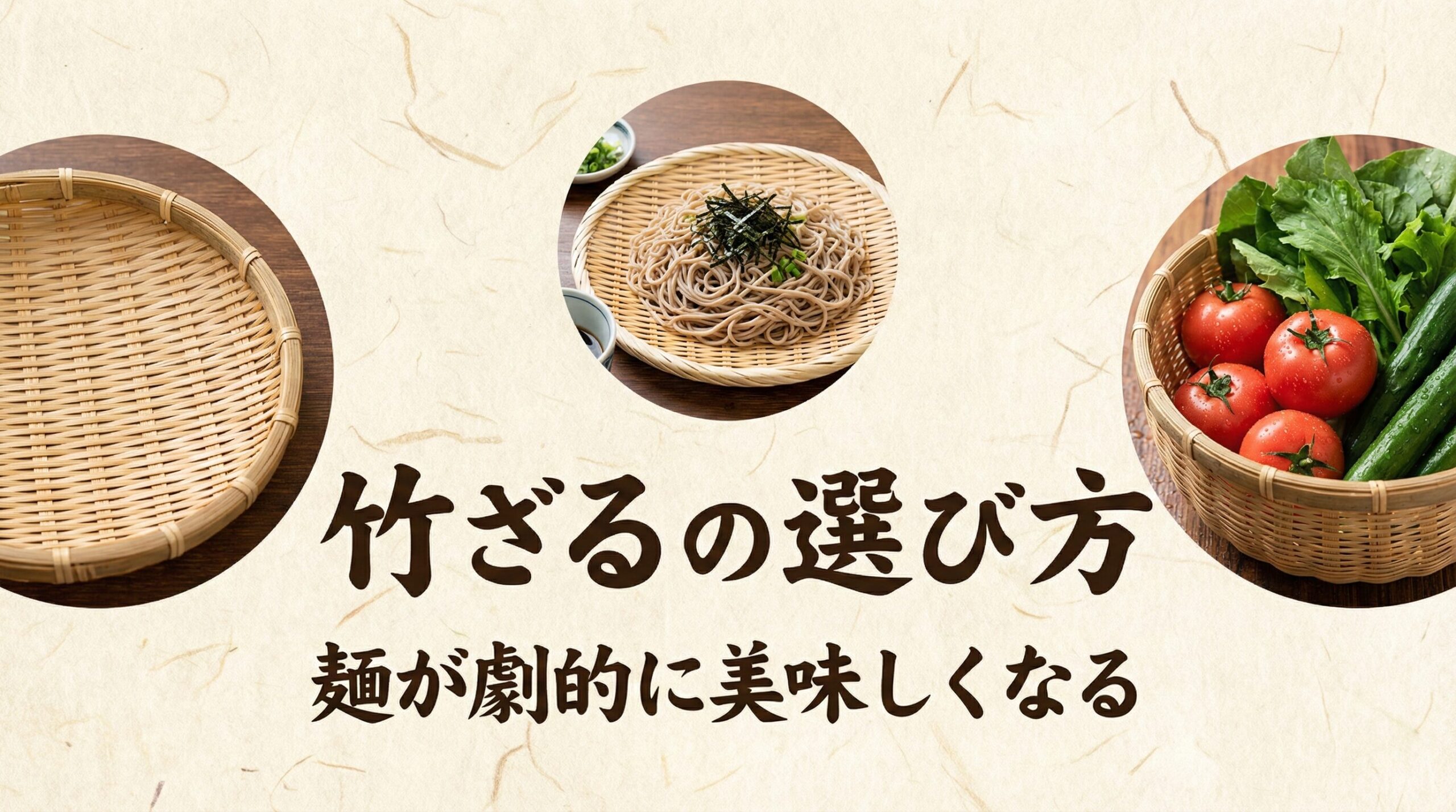 竹ざる・盆ざる】麺と野菜が美味しくなる！プロ愛用の日本製おすすめと