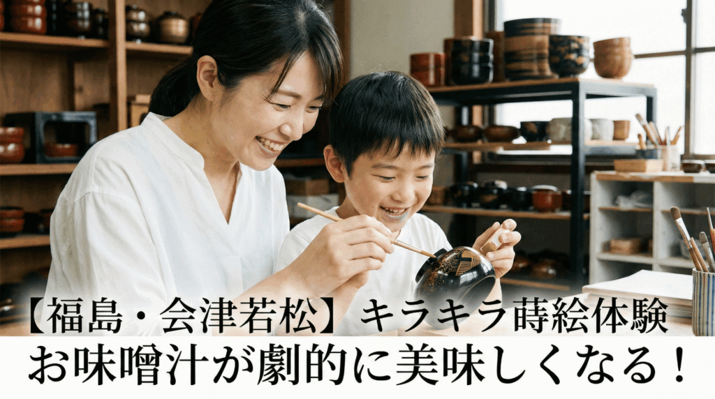 福島・会津若松】お味噌汁が美味しくなる！キラキラ「蒔絵（まきえ