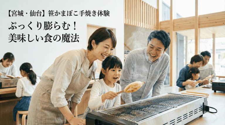 宮城・仙台/松島】ぷっくり膨らむ魔法！「笹かまぼこ」手焼き体験